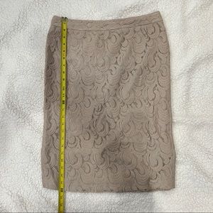Lord & Taylor Beige Lace Pencil Skirt- SZ 6